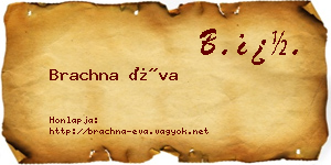 Brachna Éva névjegykártya