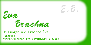 eva brachna business card