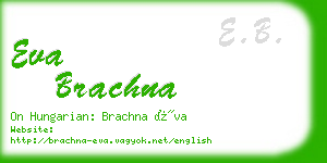eva brachna business card